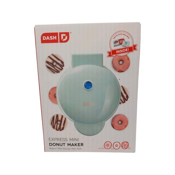 DASH Express Mini Donut Maker Aqua Non-Stick DDM007 Brand New - Picture 4 of 9